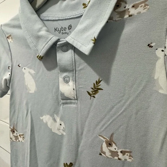 Kyte Baby Ice Rabbit Polo Shortall - Picture 3 of 4